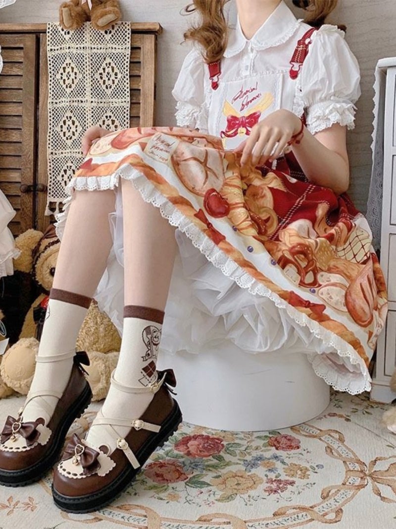 أحذية لوليتا الأميرة بأصابع كبيرة، أحذية جلدية صغيرة، أحذية لوليتا الجامعية، أحذية دمى بأصابع كبيرة، منصة دائرية - Image 5